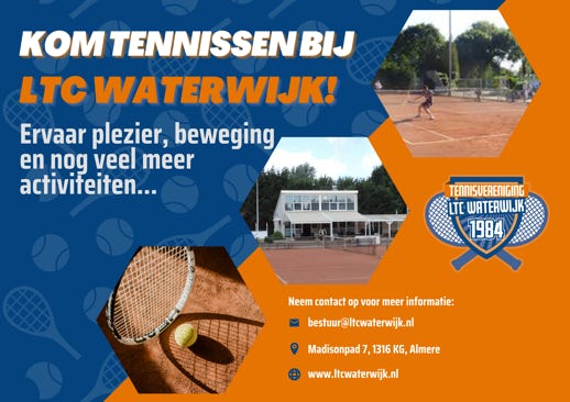 Handout LTC Waterwijk Tennisclub Almere